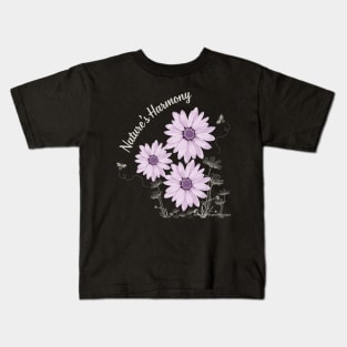 Purple flower design Kids T-Shirt